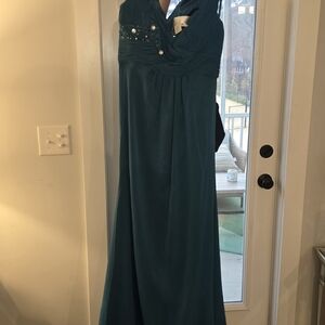 Cinderella One Shoulder Teal Dress